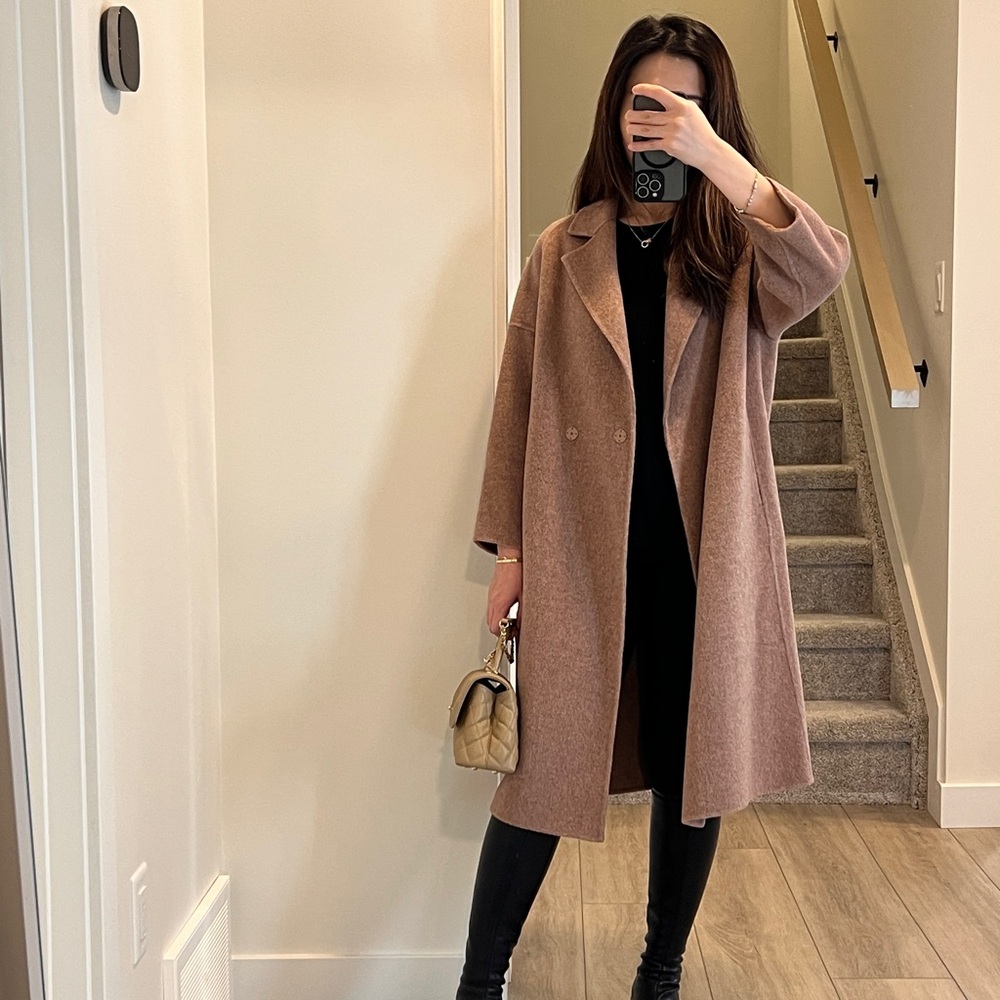 98% new 100% premium wool coat